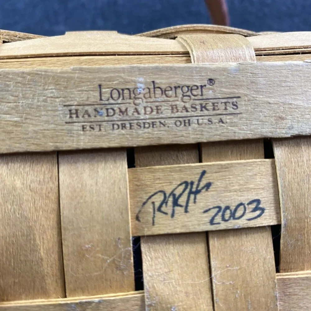 2003 Longaberger Medium Boardwalk Basket Purse Tote Liner Protector Tailgate